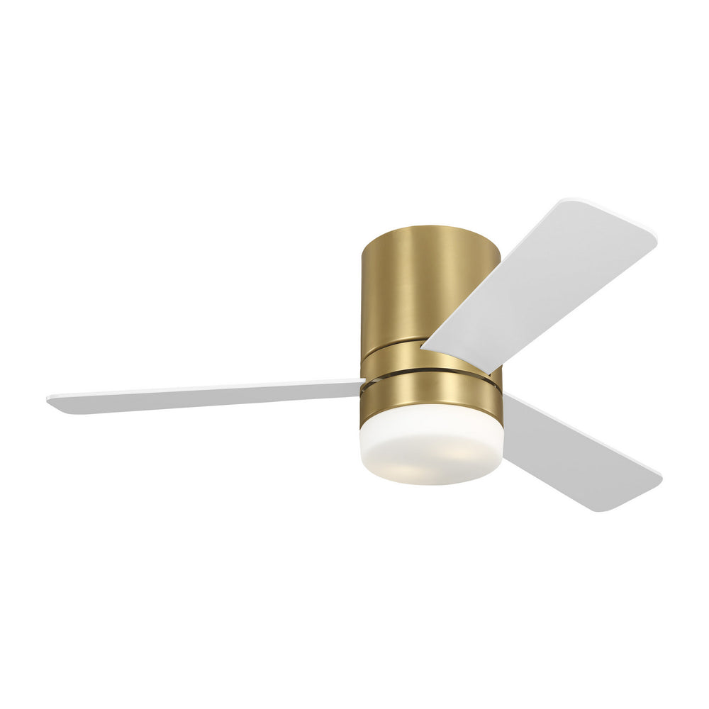 Generation Lighting Canada - 44" Ceiling Fan - Era 44 Hugger LED - Burnished Brass- Union Lighting Luminaires Decor