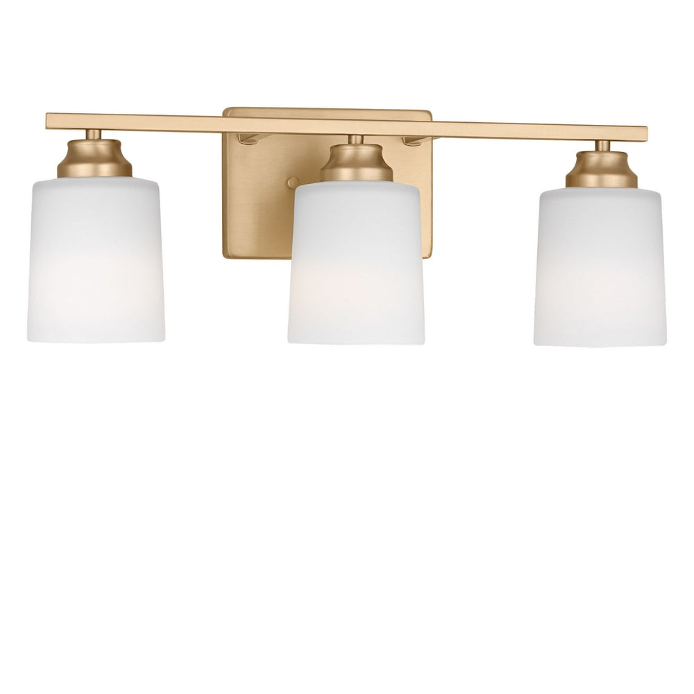 Generation Lighting Canada - Three Light Bath - Vinton - Satin Brass- Union Lighting Luminaires Decor