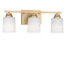 Generation Lighting Canada - Three Light Bath - Vinton - Satin Brass- Union Lighting Luminaires Decor
