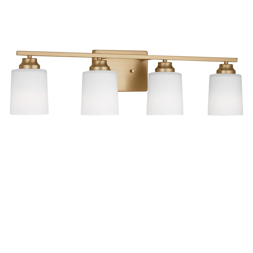 Generation Lighting Canada - Four Light Bath - Vinton - Satin Brass- Union Lighting Luminaires Decor