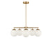 Generation Lighting Canada - Five Light Chandelier - Nube - Satin Brass- Union Lighting Luminaires Decor
