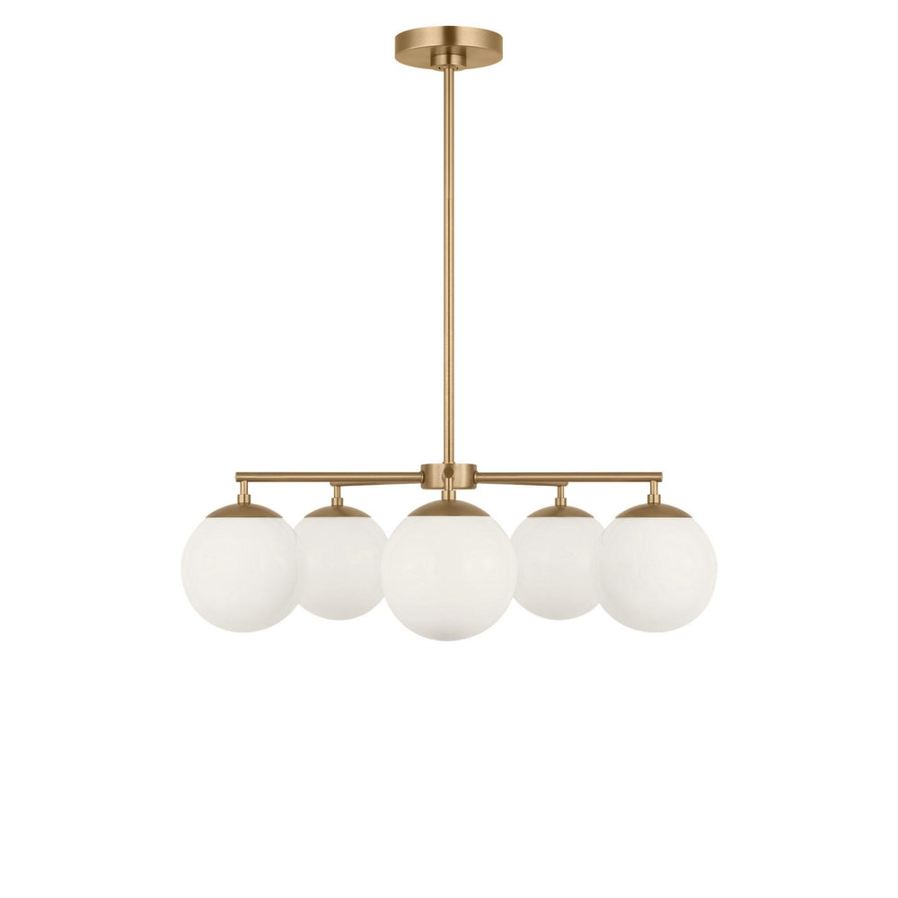 Generation Lighting Canada - Five Light Chandelier - Nube - Satin Brass- Union Lighting Luminaires Decor