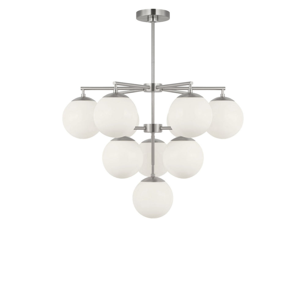 Generation Lighting Canada - Ten Light Chandelier - Nube - Brushed Nickel- Union Lighting Luminaires Decor