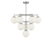 Generation Lighting Canada - Ten Light Chandelier - Nube - Brushed Nickel- Union Lighting Luminaires Decor