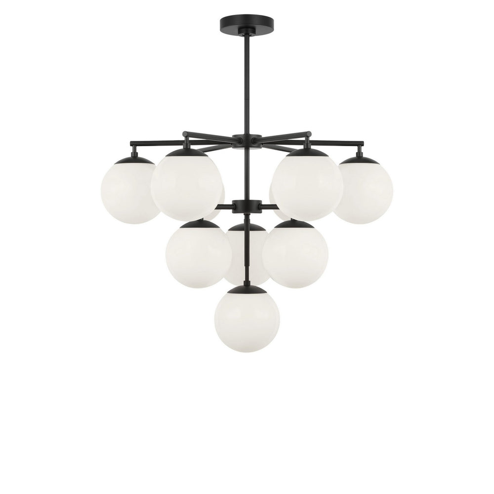 Generation Lighting Canada - Ten Light Chandelier - Nube - Midnight Black- Union Lighting Luminaires Decor