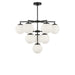 Generation Lighting Canada - Ten Light Chandelier - Nube - Midnight Black- Union Lighting Luminaires Decor