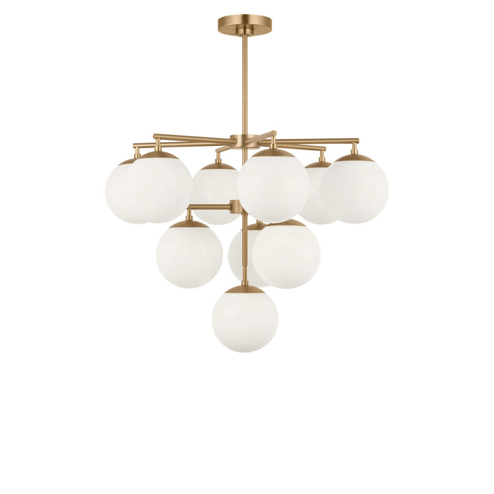 Generation Lighting Canada - Ten Light Chandelier - Nube - Satin Brass- Union Lighting Luminaires Decor