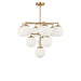 Generation Lighting Canada - Ten Light Chandelier - Nube - Satin Brass- Union Lighting Luminaires Decor