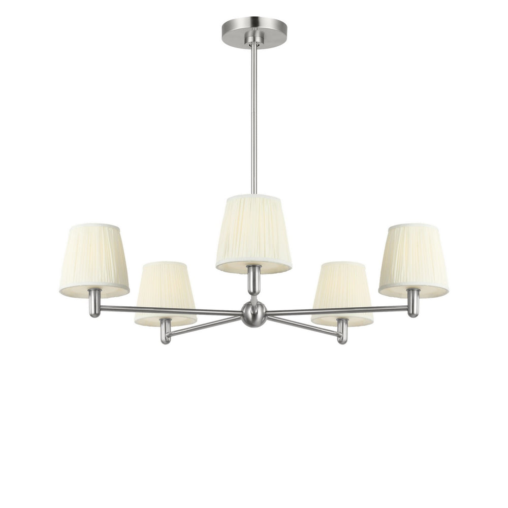 Generation Lighting Canada - Five Light Chandelier - Vilera - Brushed Nickel- Union Lighting Luminaires Decor