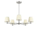 Generation Lighting Canada - Five Light Chandelier - Vilera - Brushed Nickel- Union Lighting Luminaires Decor