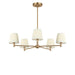Generation Lighting Canada - Five Light Chandelier - Vilera - Satin Brass- Union Lighting Luminaires Decor