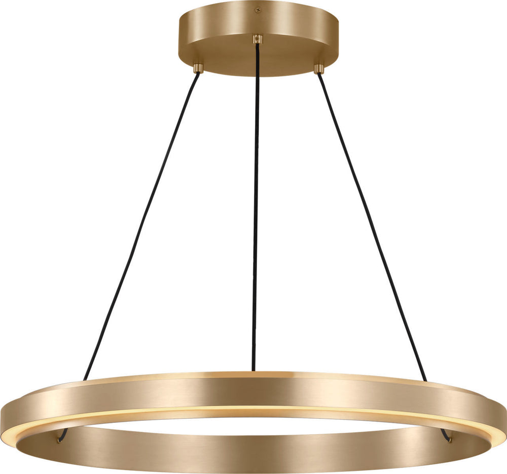 Generation Lighting Canada - LED Chandelier - Aro - Satin Brass- Union Lighting Luminaires Decor