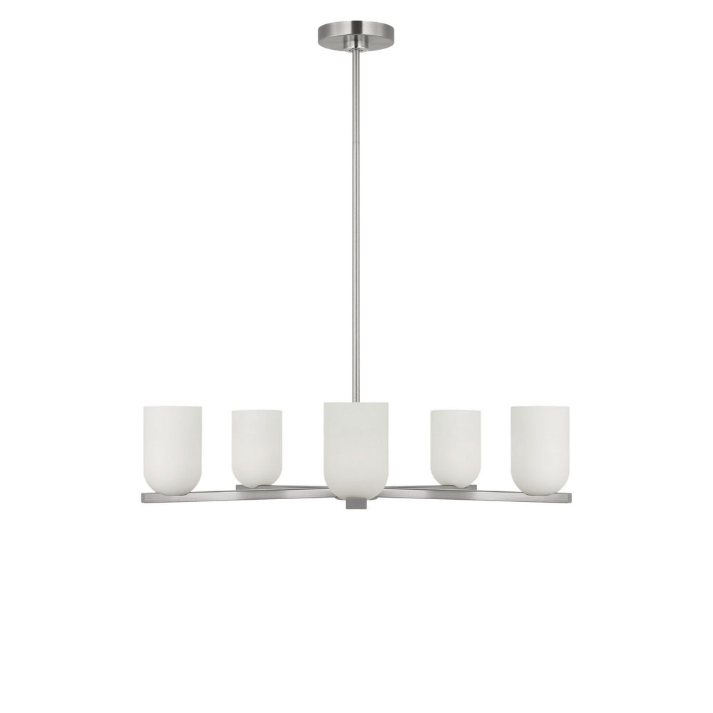 Generation Lighting Canada - Five Light Chandelier - Neblina - Brushed Nickel- Union Lighting Luminaires Decor