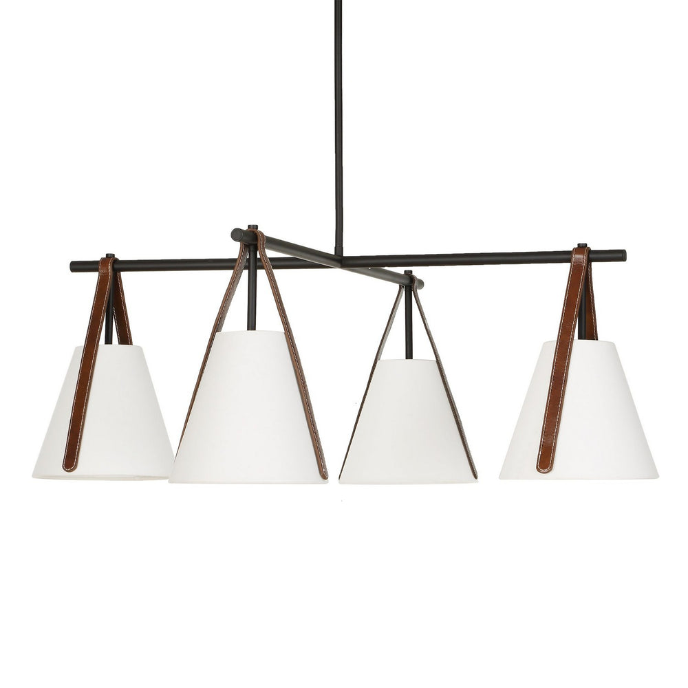 Uttermost - Four Light Chandelier - Reins - Matte Black- Union Lighting Luminaires Decor
