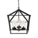 Uttermost - Four Light Pendant - Evanston - Matte Black- Union Lighting Luminaires Decor