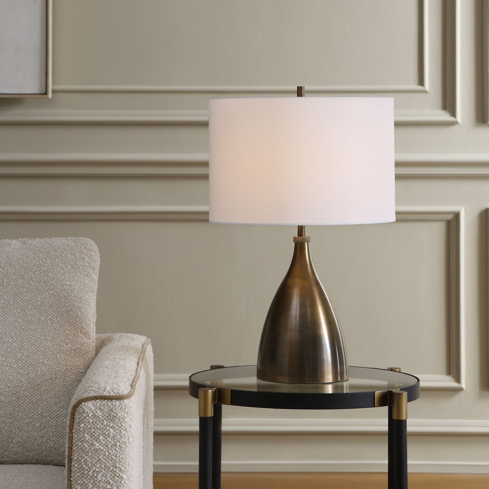 Uttermost - One Light Table Lamp - Jereko - Antique Brass- Union Lighting Luminaires Decor