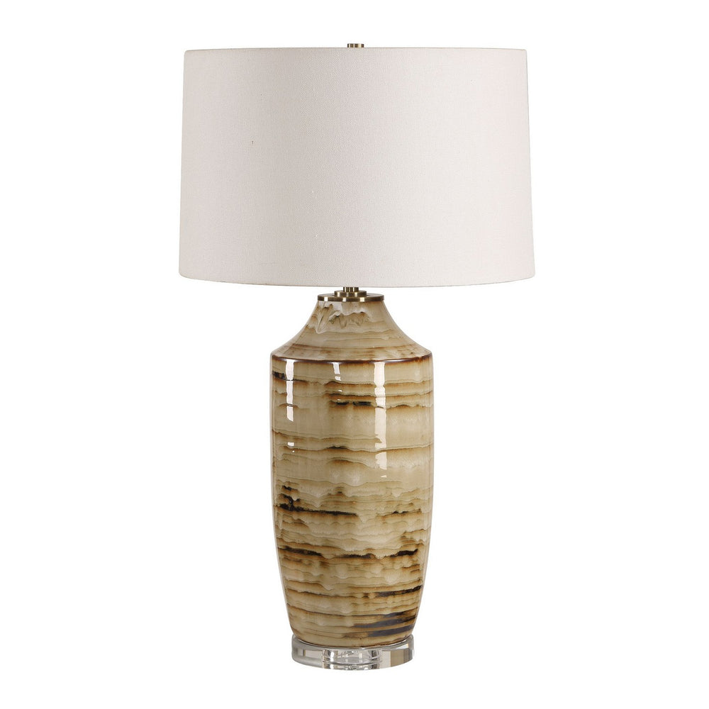 Uttermost - One Light Table Lamp - Schneider - Antique Brass- Union Lighting Luminaires Decor