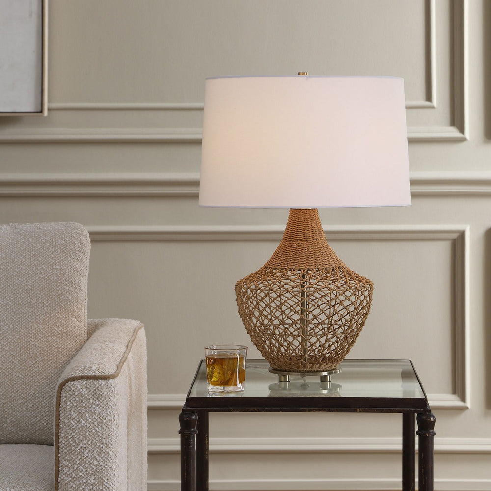 Uttermost - One Light Table Lamp - Samori - Antique Brass- Union Lighting Luminaires Decor