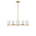 Generation Lighting Canada - Five Light Chandelier - Neblina - Satin Brass- Union Lighting Luminaires Decor