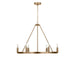 Generation Lighting Canada - Six Light Chandelier - Mirla - Satin Brass- Union Lighting Luminaires Decor