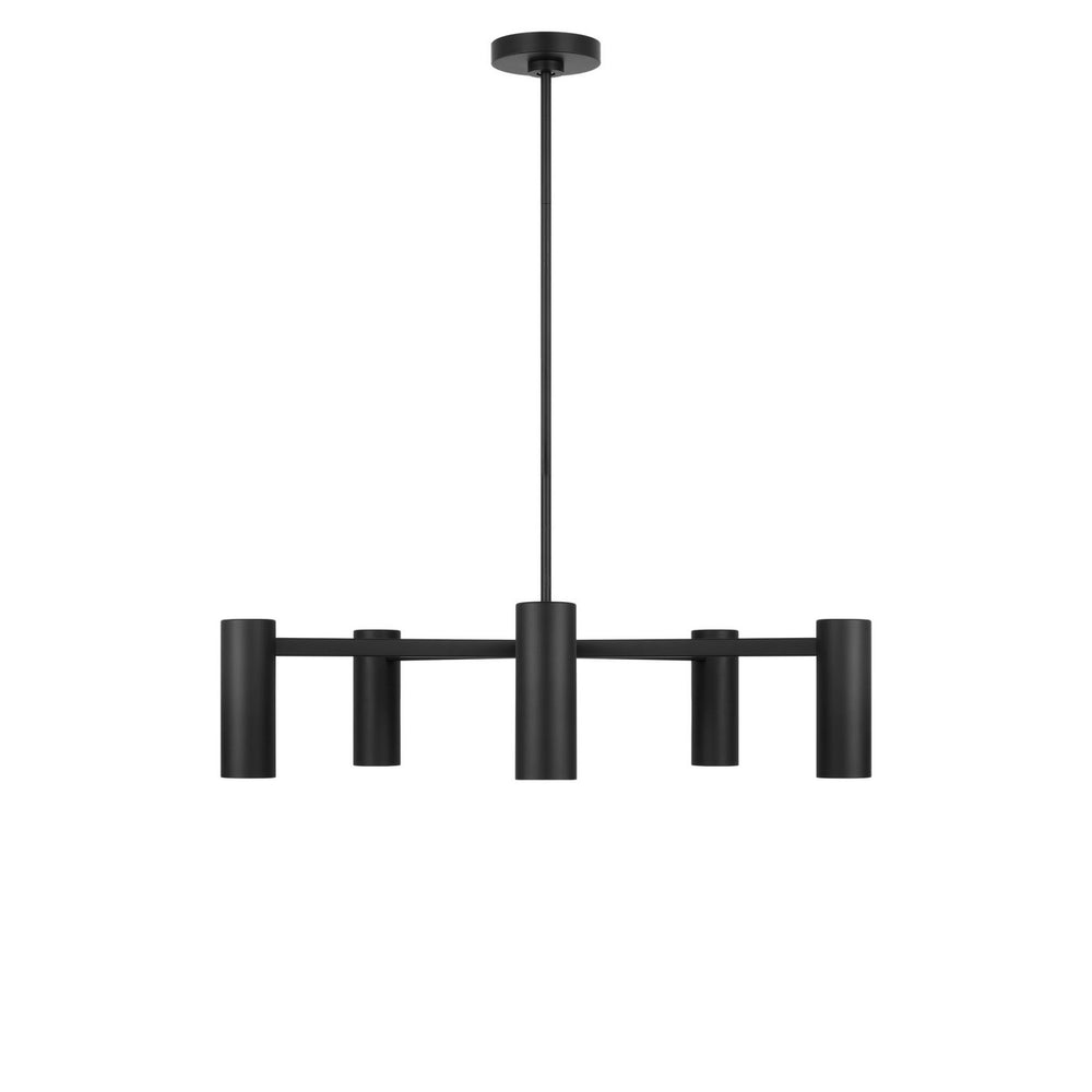 Generation Lighting Canada - Five Light Chandelier - Zentro - Midnight Black- Union Lighting Luminaires Decor