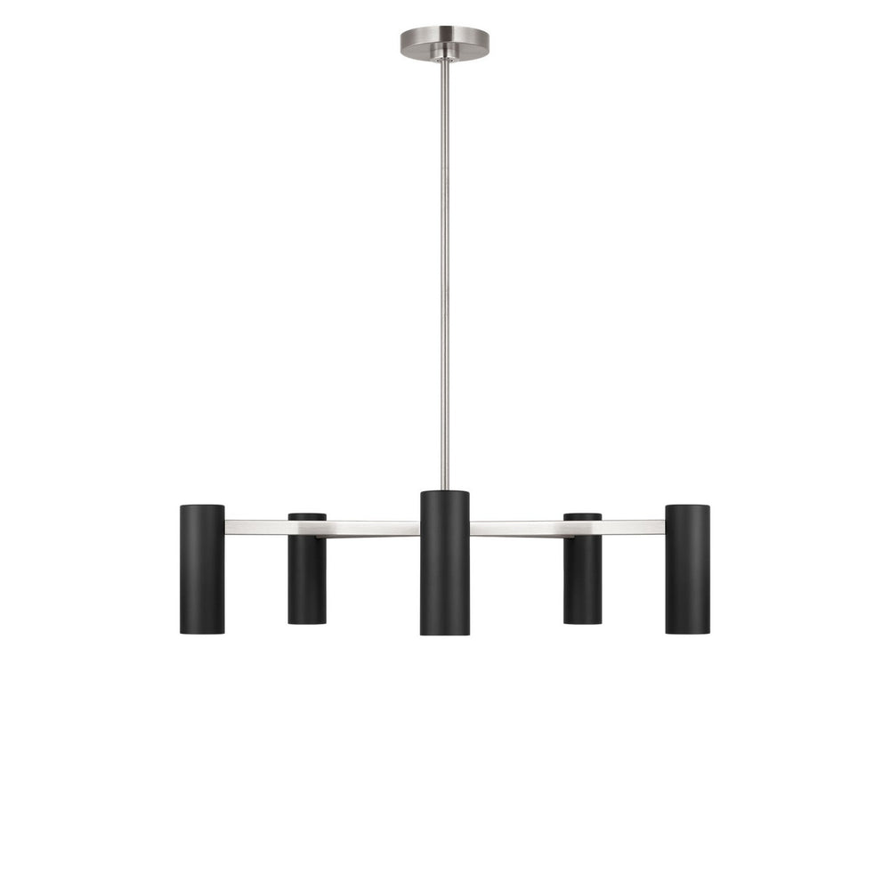 Generation Lighting Canada - Five Light Chandelier - Zentro - Brushed Nickel- Union Lighting Luminaires Decor