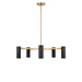 Generation Lighting Canada - Five Light Chandelier - Zentro - Satin Brass- Union Lighting Luminaires Decor