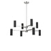 Generation Lighting Canada - Eight Light Chandelier - Zentro - Brushed Nickel- Union Lighting Luminaires Decor