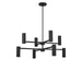 Generation Lighting Canada - Eight Light Chandelier - Zentro - Midnight Black- Union Lighting Luminaires Decor