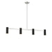 Generation Lighting Canada - Four Light Linear Chandelier - Zentro - Brushed Nickel- Union Lighting Luminaires Decor