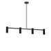 Generation Lighting Canada - Four Light Linear Chandelier - Zentro - Midnight Black- Union Lighting Luminaires Decor
