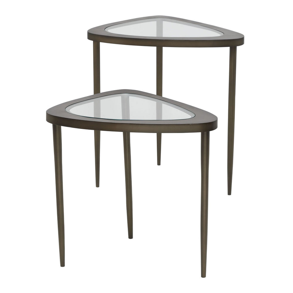Uttermost - Nesting Tables, S/2 - Millar - Antiqued Brass- Union Lighting Luminaires Decor