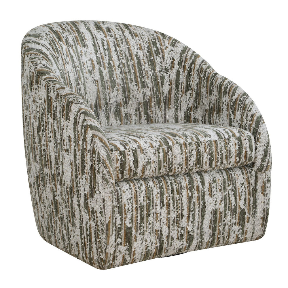 Uttermost - Swivel Chair - Mari - Green, Caramel, And Ivory- Union Lighting Luminaires Decor