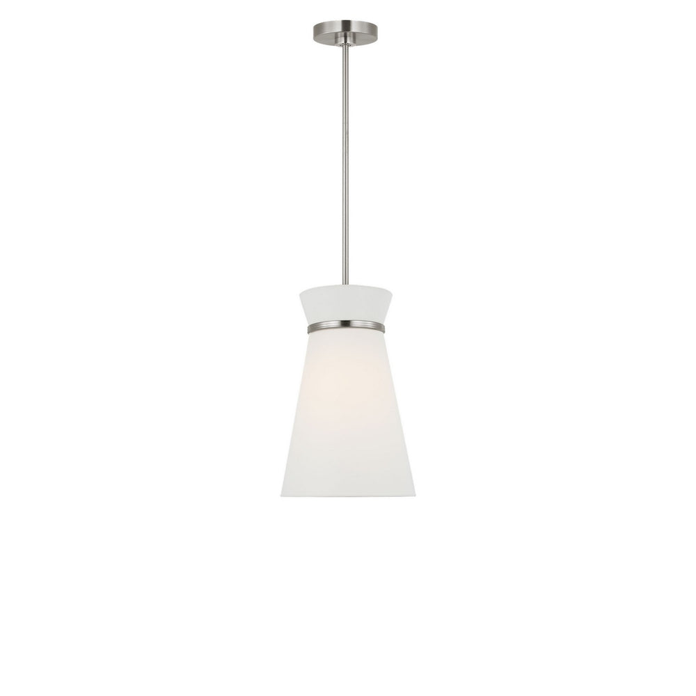 Generation Lighting Canada - One Light Pendant - Fynn - Brushed Nickel- Union Lighting Luminaires Decor