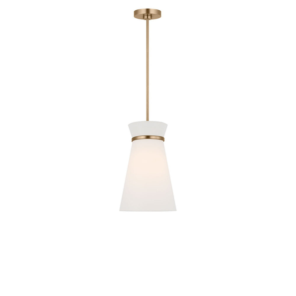 Generation Lighting Canada - One Light Pendant - Fynn - Satin Brass- Union Lighting Luminaires Decor