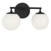 Generation Lighting Canada - Two Light Vanity - Nube - Midnight Black- Union Lighting Luminaires Decor