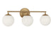Generation Lighting Canada - Three Light Vanity - Nube - Satin Brass- Union Lighting Luminaires Decor