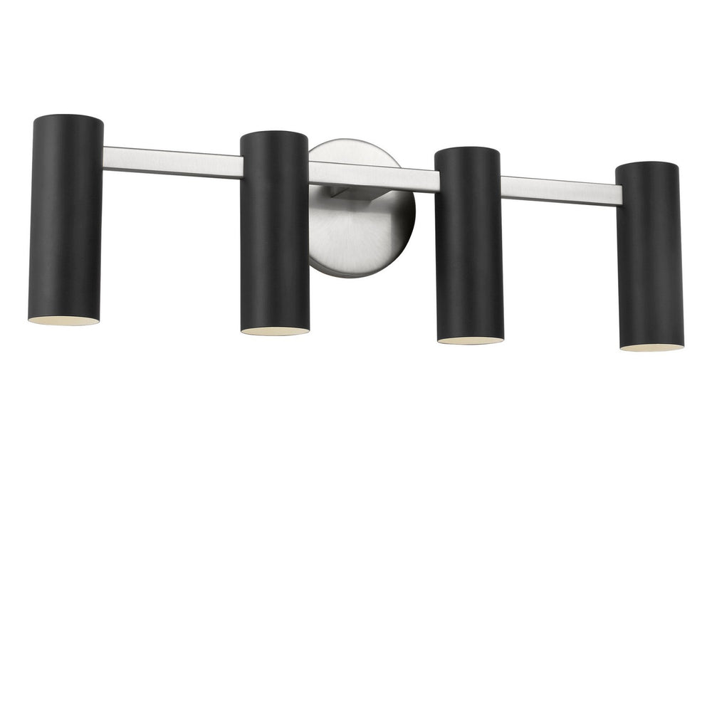 Generation Lighting Canada - Four Light Vanity - Zentro - Brushed Nickel- Union Lighting Luminaires Decor