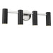 Generation Lighting Canada - Four Light Vanity - Zentro - Brushed Nickel- Union Lighting Luminaires Decor