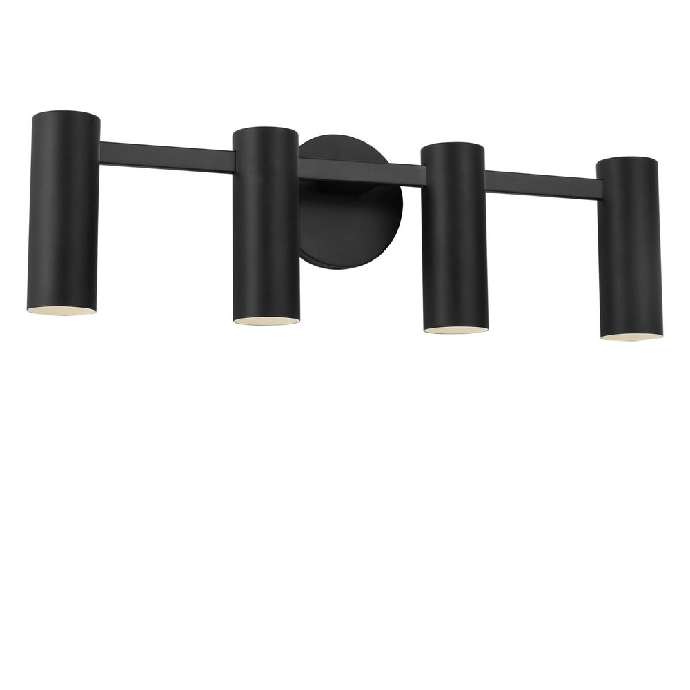 Generation Lighting Canada - Four Light Vanity - Zentro - Midnight Black- Union Lighting Luminaires Decor