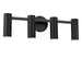 Generation Lighting Canada - Four Light Vanity - Zentro - Midnight Black- Union Lighting Luminaires Decor