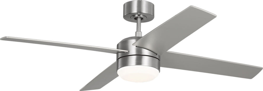 Generation Lighting Canada - 52" Ceiling Fan - Loni - Brushed Steel- Union Lighting Luminaires Decor