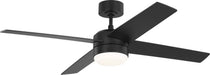 Generation Lighting Canada - 52" Ceiling Fan - Loni - Midnight Black- Union Lighting Luminaires Decor