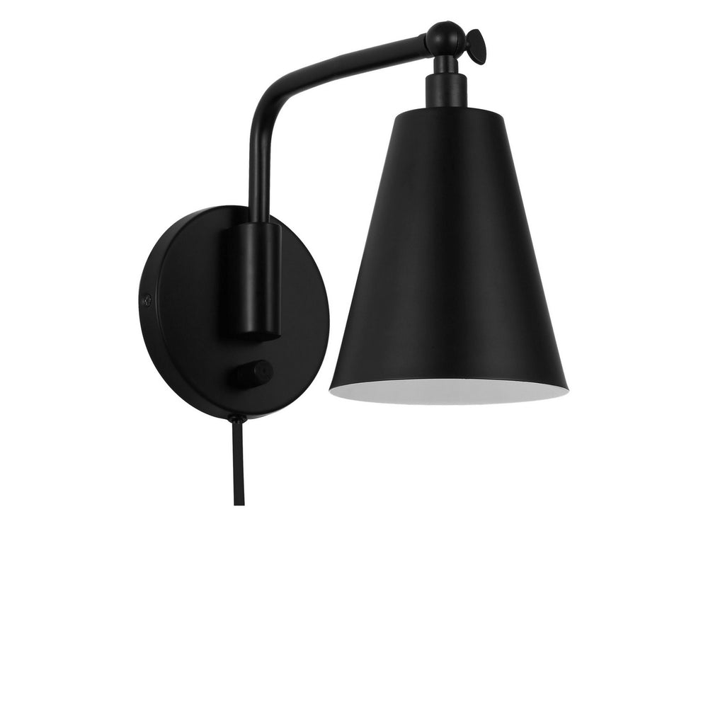 Generation Lighting Canada - One Light Wall Sconce - Drae - Midnight Black- Union Lighting Luminaires Decor