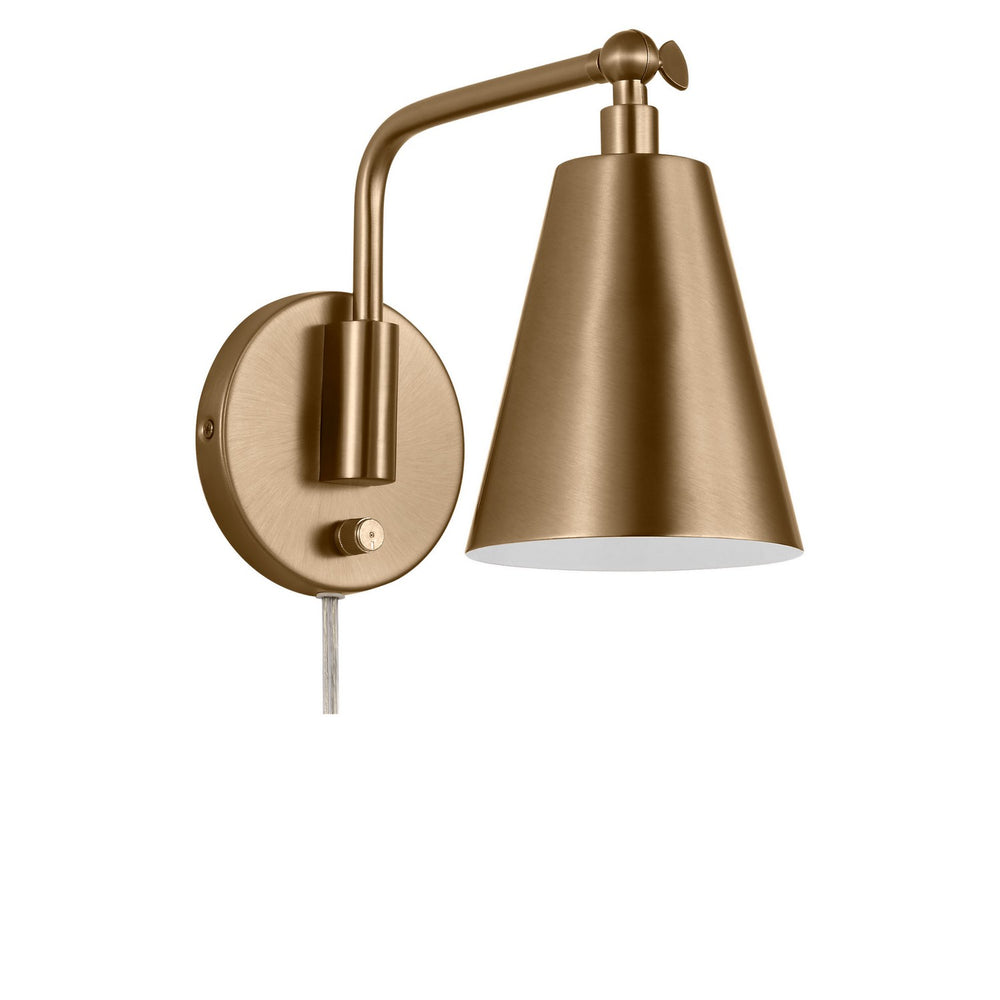 Generation Lighting Canada - One Light Wall Sconce - Drae - Satin Brass- Union Lighting Luminaires Decor