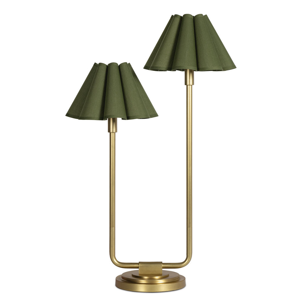 Regina Andrew Canada - Two Light Table Lamp - Polly - Natural Brass- Union Lighting Luminaires Decor