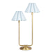 Regina Andrew Canada - Two Light Table Lamp - Polly - Natural Brass- Union Lighting Luminaires Decor