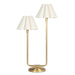 Regina Andrew Canada - Two Light Table Lamp - Polly - Natural Brass- Union Lighting Luminaires Decor