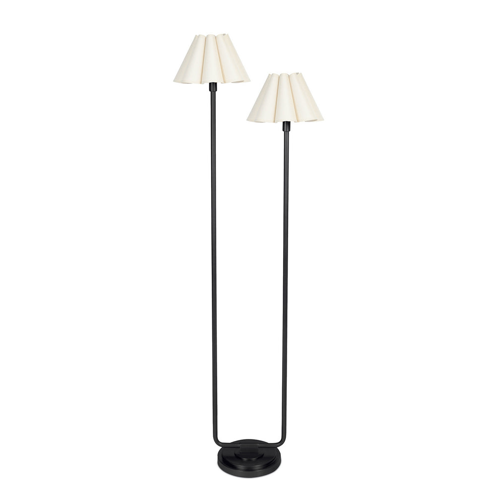 Regina Andrew Canada - Two Light Floor Lamp - Polly - Blackened Brass- Union Lighting Luminaires Decor
