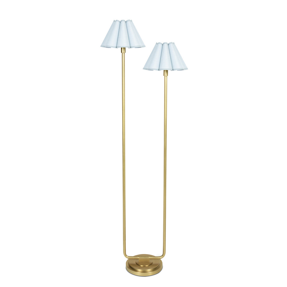 Regina Andrew Canada - Two Light Floor Lamp - Polly - Natural Brass- Union Lighting Luminaires Decor